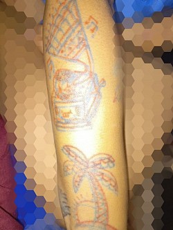 Right lower outside retro 3d tattoos